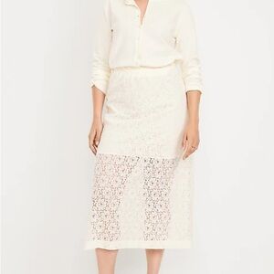 NWT Old Navy Cream Lace Maxi Skirt